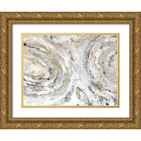 Around And Around Gold Ornate Wood Framed Art Print with Double Matting by Ebert, Roey