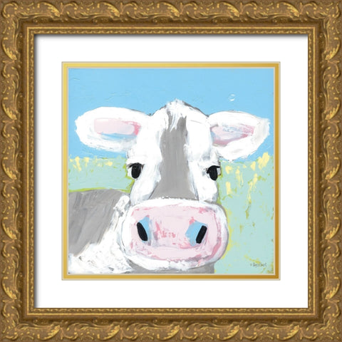 Moo Gold Ornate Wood Framed Art Print with Double Matting by Ebert, Roey