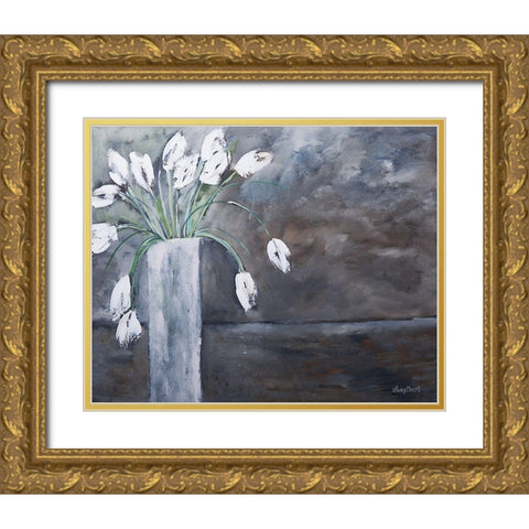 Dreamy Tulips Gold Ornate Wood Framed Art Print with Double Matting by Ebert, Roey