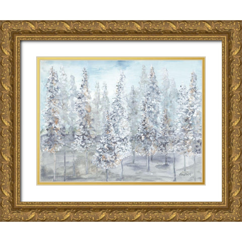 Splendid Forest Gold Ornate Wood Framed Art Print with Double Matting by Ebert, Roey