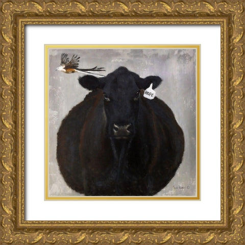 Hope and the Scissor Tailed Flycatcher Gold Ornate Wood Framed Art Print with Double Matting by Redman, Suzi