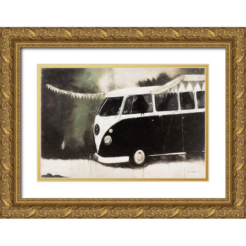 Gone Camping Gold Ornate Wood Framed Art Print with Double Matting by Redman, Suzi