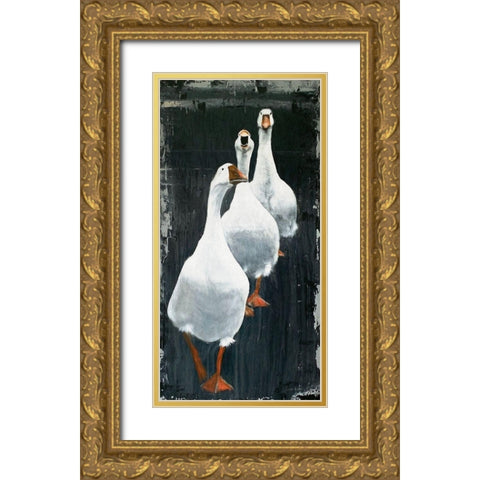 Ready, Set, Go Gold Ornate Wood Framed Art Print with Double Matting by Redman, Suzi