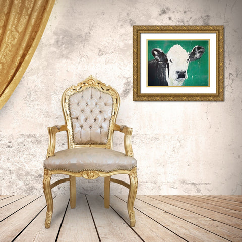 Out to Pasture  Gold Ornate Wood Framed Art Print with Double Matting by Redman, Suzi