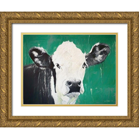 Out to Pasture  Gold Ornate Wood Framed Art Print with Double Matting by Redman, Suzi