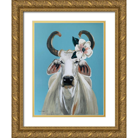 Margie Gold Ornate Wood Framed Art Print with Double Matting by Redman, Suzi