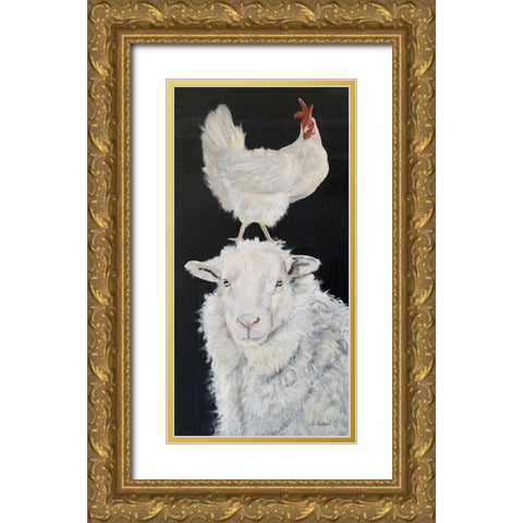 Roosting Spot  Gold Ornate Wood Framed Art Print with Double Matting by Redman, Suzi