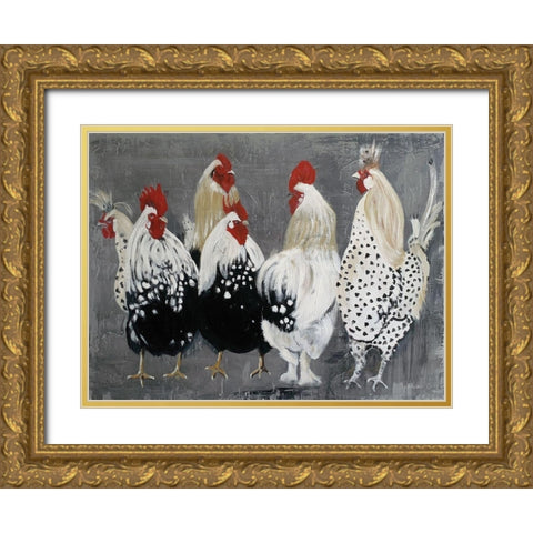 Brood Meeting    Gold Ornate Wood Framed Art Print with Double Matting by Redman, Suzi