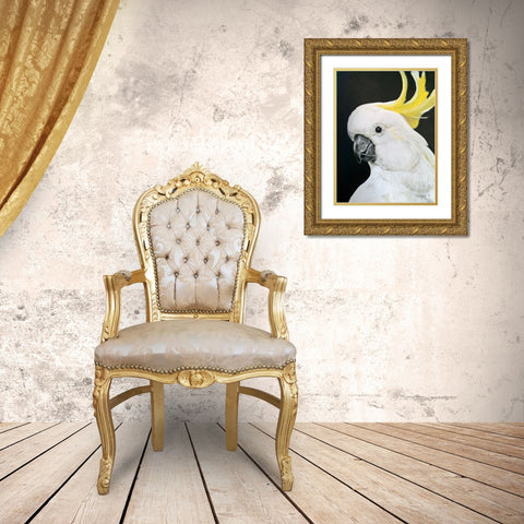 White Cockatoo Gold Ornate Wood Framed Art Print with Double Matting by Redman, Suzi
