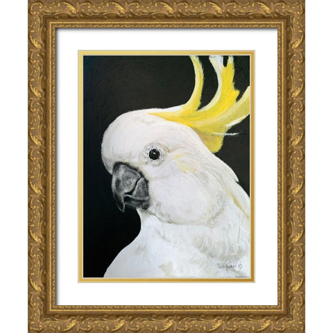 White Cockatoo Gold Ornate Wood Framed Art Print with Double Matting by Redman, Suzi