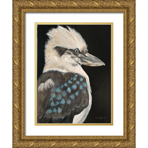 Kookaburra Gold Ornate Wood Framed Art Print with Double Matting by Redman, Suzi