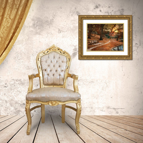 I Will Give You Rest Gold Ornate Wood Framed Art Print with Double Matting by Vieira, Robin-Lee