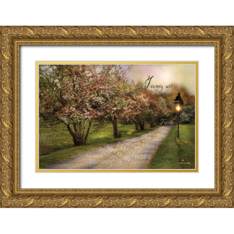 Lifes Journey Gold Ornate Wood Framed Art Print with Double Matting by Vieira, Robin-Lee