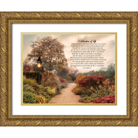 Celebration of Life Gold Ornate Wood Framed Art Print with Double Matting by Vieira, Robin-Lee