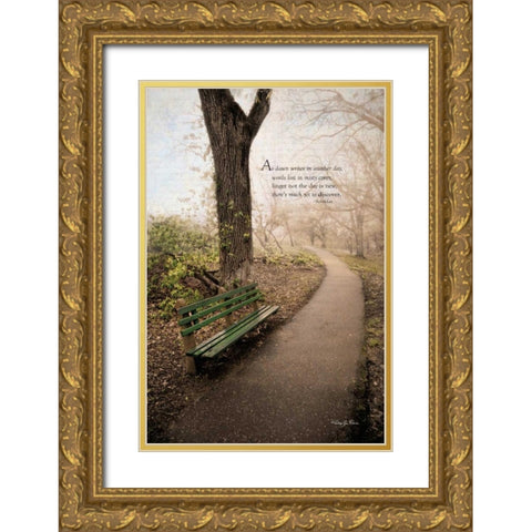 Through the Mist Gold Ornate Wood Framed Art Print with Double Matting by Vieira, Robin-Lee