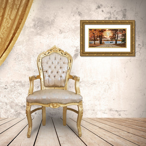 Embrace Life Gold Ornate Wood Framed Art Print with Double Matting by Vieira, Robin-Lee
