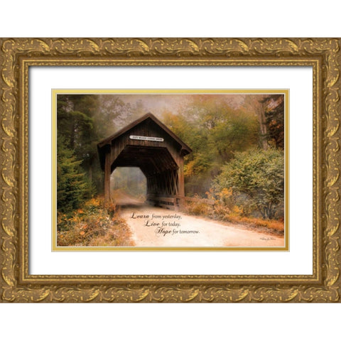 Live for Today Gold Ornate Wood Framed Art Print with Double Matting by Vieira, Robin-Lee