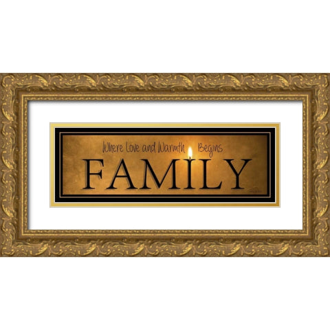 Family Gold Ornate Wood Framed Art Print with Double Matting by Vieira, Robin-Lee