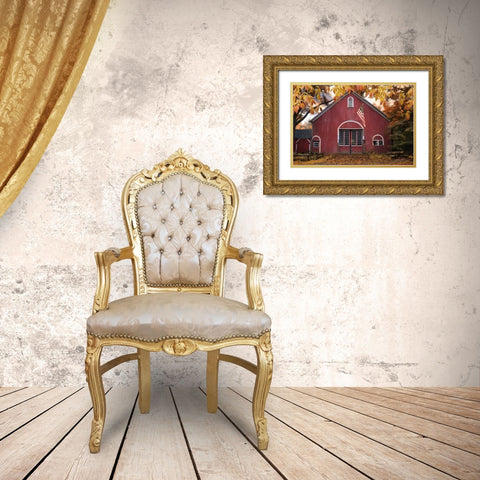 Country Patriot Gold Ornate Wood Framed Art Print with Double Matting by Vieira, Robin-Lee
