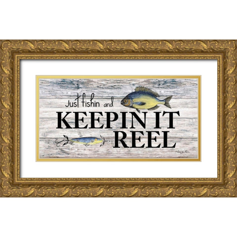 Keepin It Reel Gold Ornate Wood Framed Art Print with Double Matting by Vieira, Robin-Lee