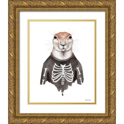 Xerus in an Xray Shirt Gold Ornate Wood Framed Art Print with Double Matting by Nieman, Rachel