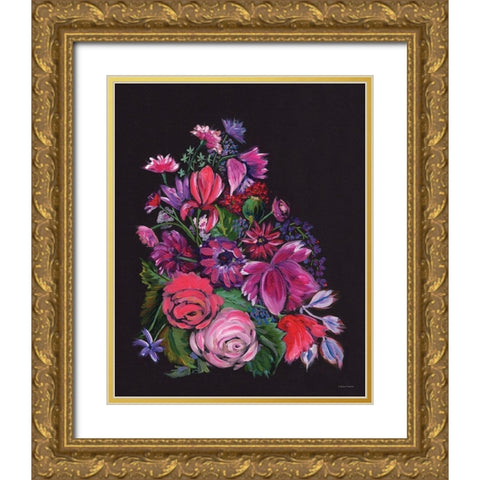Dinner Party Florals in the Dark Gold Ornate Wood Framed Art Print with Double Matting by Nieman, Rachel