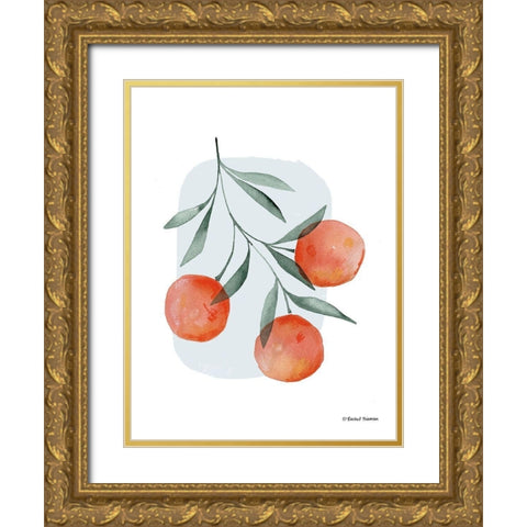 Summer Orange Gold Ornate Wood Framed Art Print with Double Matting by Nieman, Rachel