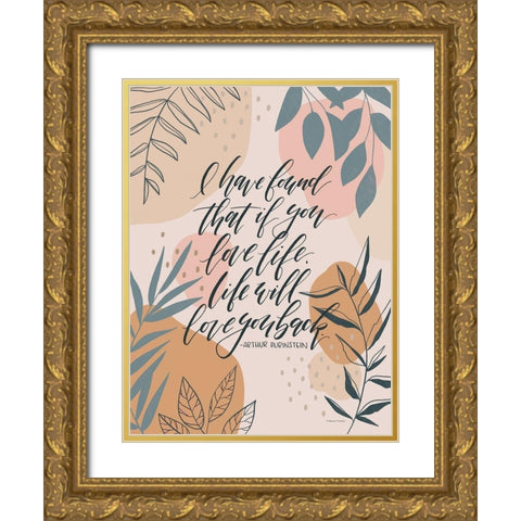 Love Life Gold Ornate Wood Framed Art Print with Double Matting by Nieman, Rachel