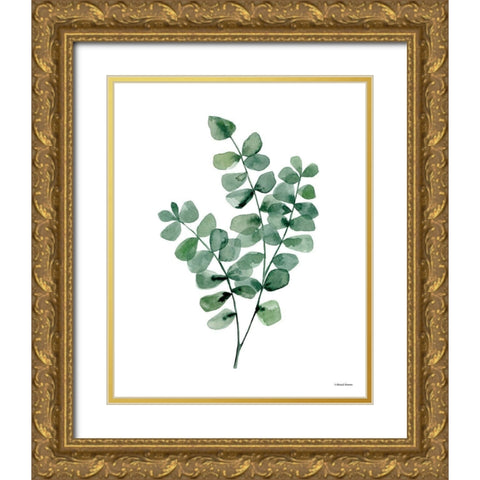 Watercolor Botanical II Gold Ornate Wood Framed Art Print with Double Matting by Nieman, Rachel