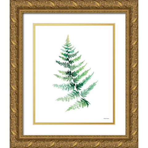 Watercolor Botanical III Gold Ornate Wood Framed Art Print with Double Matting by Nieman, Rachel