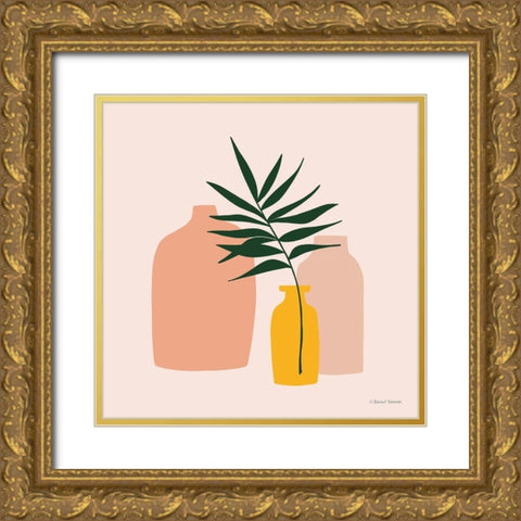 Modern Graphic Vases Gold Ornate Wood Framed Art Print with Double Matting by Nieman, Rachel