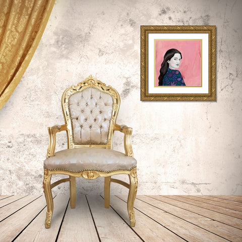 Contemporary Portrait I Gold Ornate Wood Framed Art Print with Double Matting by Nieman, Rachel