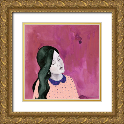 Contemporary Portrait II Gold Ornate Wood Framed Art Print with Double Matting by Nieman, Rachel
