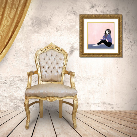 Contemporary Portrait III Gold Ornate Wood Framed Art Print with Double Matting by Nieman, Rachel