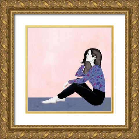 Contemporary Portrait III Gold Ornate Wood Framed Art Print with Double Matting by Nieman, Rachel