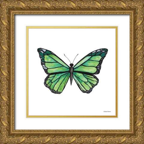 Naturally Wonderful Butterfly Gold Ornate Wood Framed Art Print with Double Matting by Nieman, Rachel