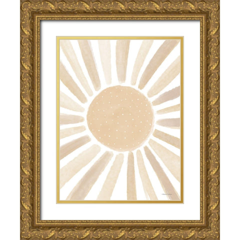 Polka Dot Sunny Day Gold Ornate Wood Framed Art Print with Double Matting by Nieman, Rachel