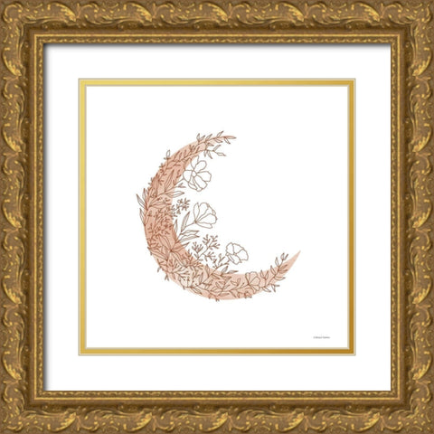 Flowers in the Moon Gold Ornate Wood Framed Art Print with Double Matting by Nieman, Rachel