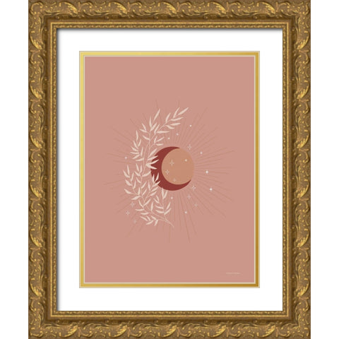 The Moon-Sun and Earth Gold Ornate Wood Framed Art Print with Double Matting by Nieman, Rachel