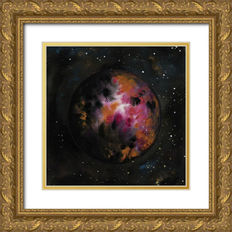 Celestial Planet Gold Ornate Wood Framed Art Print with Double Matting by Nieman, Rachel