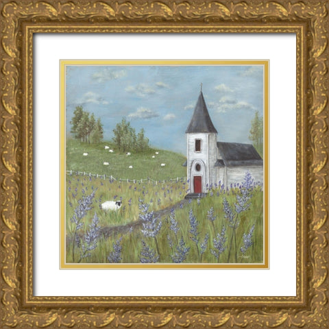 The Lost Sheep Gold Ornate Wood Framed Art Print with Double Matting by Soulspeak And Sawdust