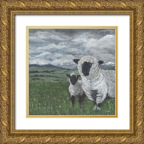 Scotland Spring Gold Ornate Wood Framed Art Print with Double Matting by Soulspeak And Sawdust