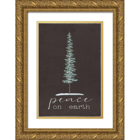 Peace on Earth Gold Ornate Wood Framed Art Print with Double Matting by Soulspeak And Sawdust