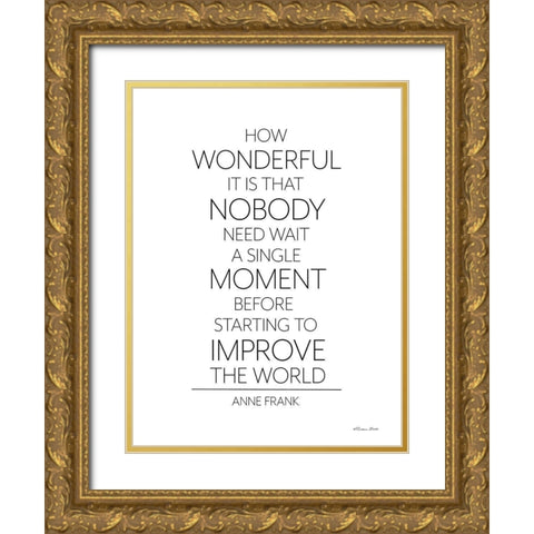 Improve the World Gold Ornate Wood Framed Art Print with Double Matting by Ball, Susan