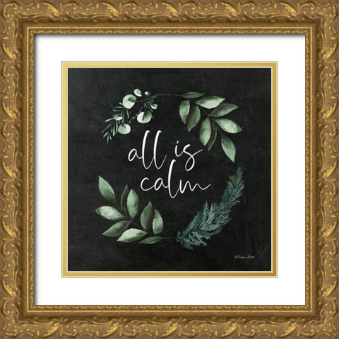 All is Calm     Gold Ornate Wood Framed Art Print with Double Matting by Ball, Susan