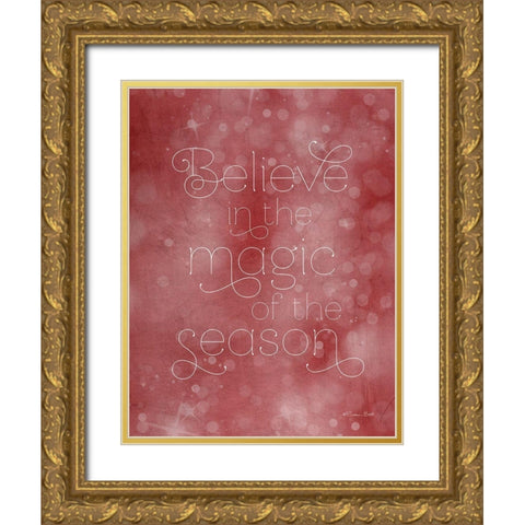 Believe in the Magic Gold Ornate Wood Framed Art Print with Double Matting by Ball, Susan