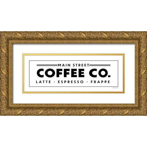 Main Street Coffee Co. Gold Ornate Wood Framed Art Print with Double Matting by Ball, Susan