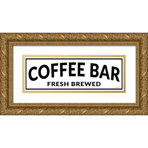 Coffee Bar Gold Ornate Wood Framed Art Print with Double Matting by Ball, Susan