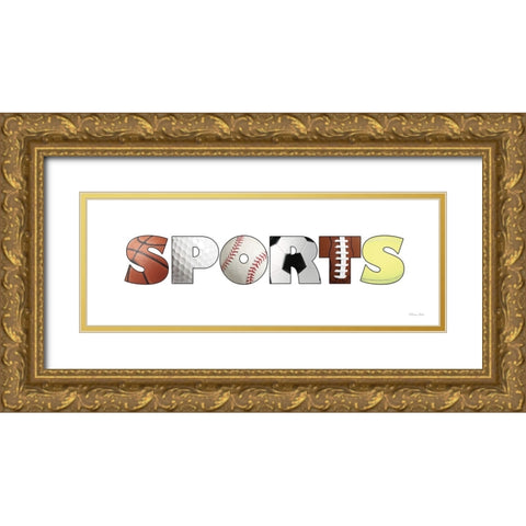 Sports Gold Ornate Wood Framed Art Print with Double Matting by Ball, Susan