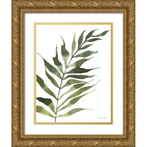 Fern 2  Gold Ornate Wood Framed Art Print with Double Matting by Ball, Susan
